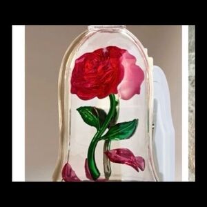 Bath and body works Disney belle flower Elegant Glass Rose Art Piece
